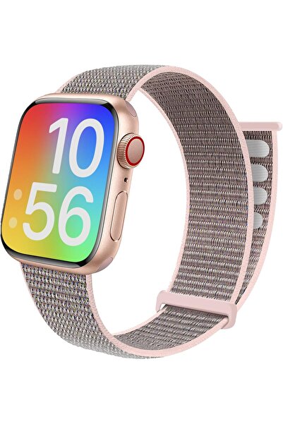 lnkoo BlackPro Kids Apple Watch Soft Nylon Loop Band, Ventilated, Compatible with Series 1–7/SE (38–45