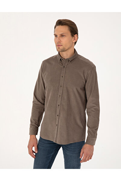 Pierre Cardin Mink Regular Fit Long Sleeve Shirt 50310139-Vr052