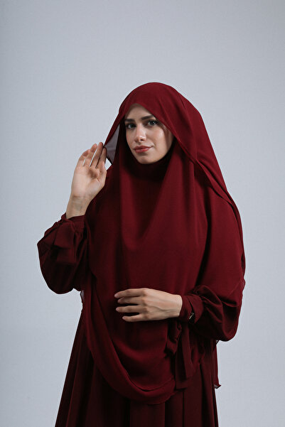 MARQUANT PEÇELİ OVAL GÖLGELİ TESETTÜR SUFLE HİJAB