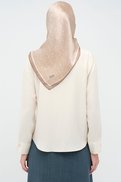 Tuğba Women's / Girls' Ecru Shirt Model Code: (242Go1012Tb.01) Britli Cuff Detailed Shirt