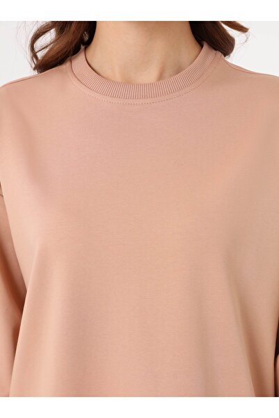 Benin Modern Basic Sweatshirt - Dark Cream -