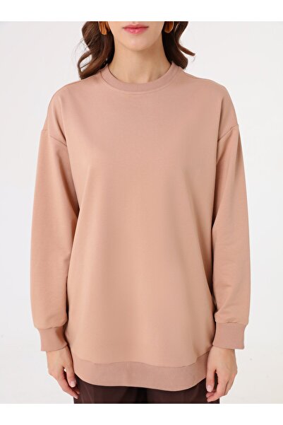 Benin Modern Basic Sweatshirt - Dark Cream -