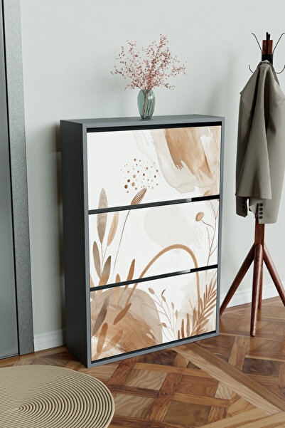 Hediyeler Kapında "Sandy Lines" 3 Bölmeli Liovian Düşer Kapak Ayakkabılık