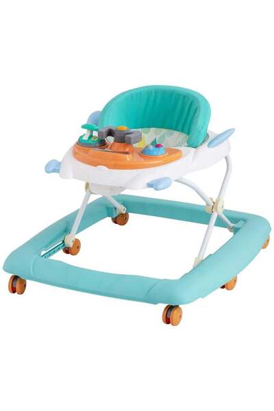 Toybox مشاية أطفال رالي قابلة للطي مع مقعد مبطن ناعم باللون الأخضر