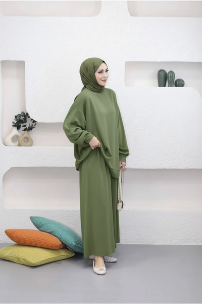 Suede Style 5722 - 2 Thread Oversize Comfortable-Chic-Loose Women's Set