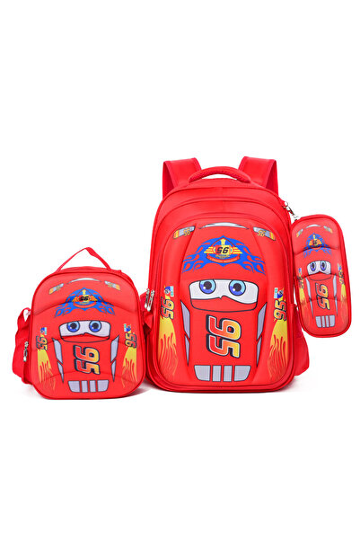 NO BRAND حقيبة ظهر للطلاب، مجموعة من 3 قطع، 42×21×30 سم، متعددة الألوان، حقيب...