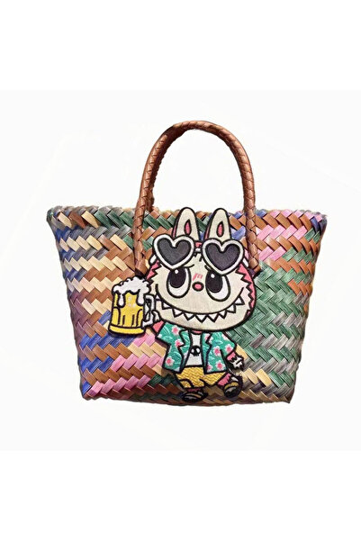 NO BRAND صندوق تخزين لابوبو، منسوج، متعدد الألوان، LB-13