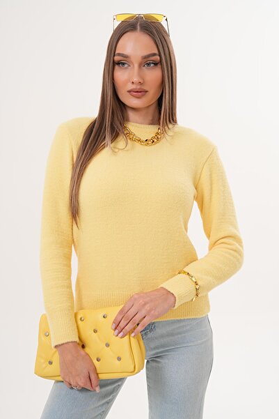 ŞİMAL Women's Crew Neck Bearded Sweater 255157 -