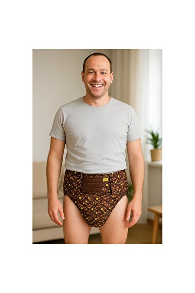 Pupus reusable adult diaper, bamboo insert, XL/2XL, chocolate, set of 1