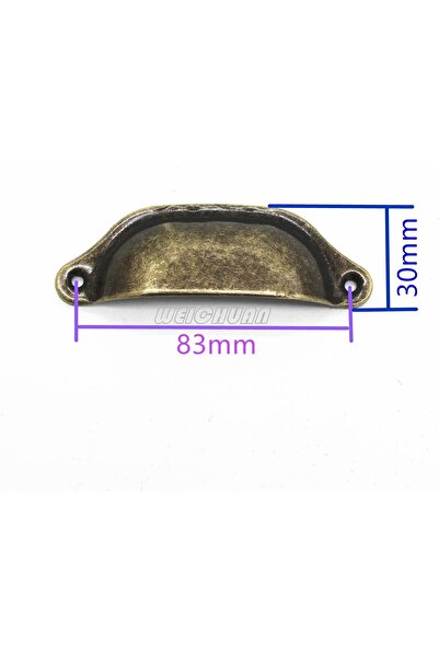 WEICHUAN مقابض أدراج خزانة معدنية عتيقة - 96 مم × 30 مم، برونزي، 20 قطعة