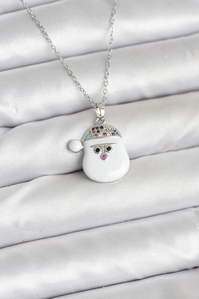shopwave 316L Steel Chain Silver Color Snowman Head with Hat Model Christmas ...