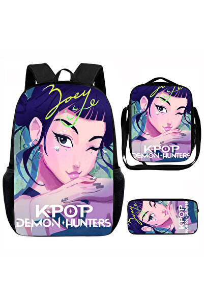 NO BRAND KPop Demon Hunters, Student Backpack 3-Piece Set, 29x12.5x39cm, ck+j...