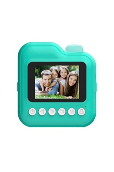 oemco Children's digital camera with instant photo printing, 24 MP 1080p, 3.2" color LCD, Green