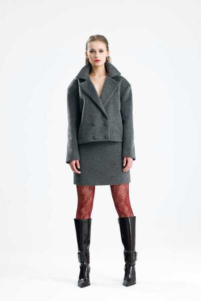 GACA COLLECTION Aphro Kaşe Women's Jacket Skirt Set