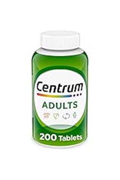 Centrum with Lutein, A-to-Z Multivitamin-Mineral Supplement for Adults, 100 Tablets