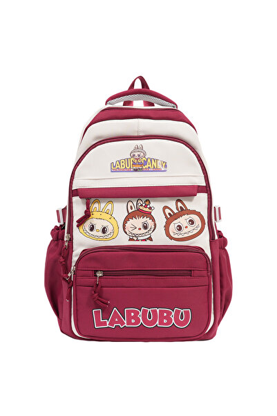 NO BRAND حقيبة ظهر لابوبو للطلاب، 29×14×45 سم، أحمر، حقيبة-35