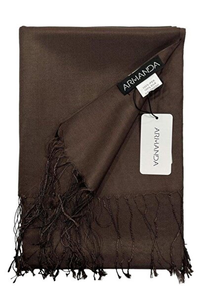 ARMANDA Silk Shawl - Brown