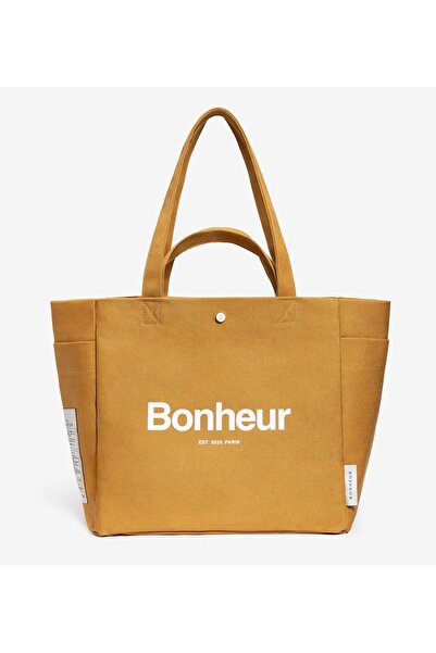 Bonheur N°4 Kanvas Çanta- Amber Yellow