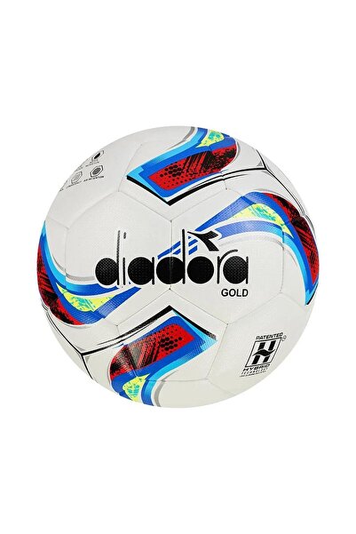 Diadora 4060084 Gold Soccer Ball White-Blue-Red