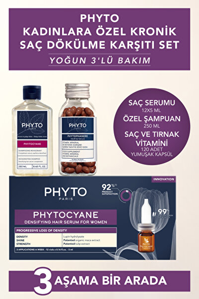 Phyto Kadınlara Özel Kronik Saç Dökülme Karşıtı Set - Yoğun 3'lü Bakım