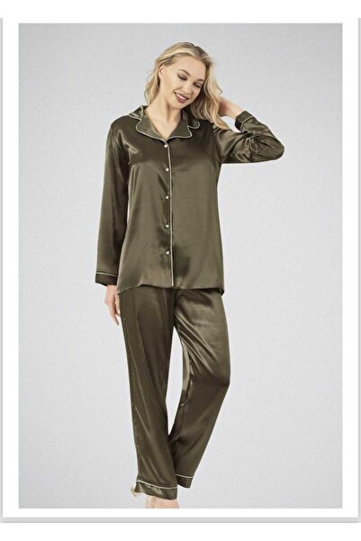 Loriva Women's Satin Pajama Set – Shiny Texture, Comfortable Fit