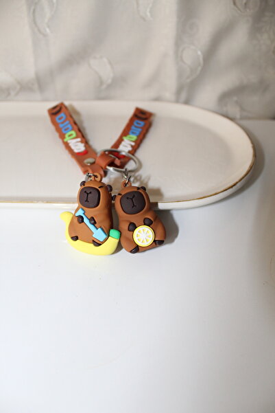 Kudi Capy Bara Two Silicone Bags and a Keychain