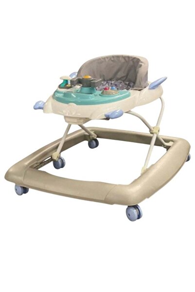 Toybox مشاية أطفال رالي قابلة للطي مع مقعد مبطن ناعم - بيج