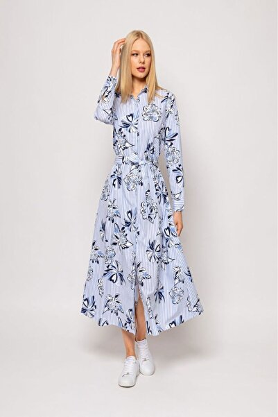 Heavy Tools Rochie maxi tip cămașă VALARI pentru femei, cu croială dreaptă