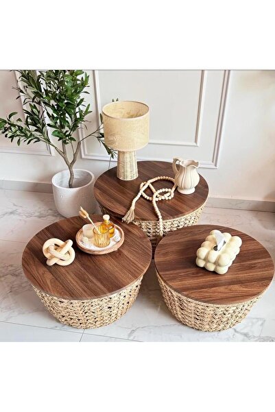 Ch 3-piece wicker table set with ample storage space – a style that complements your home