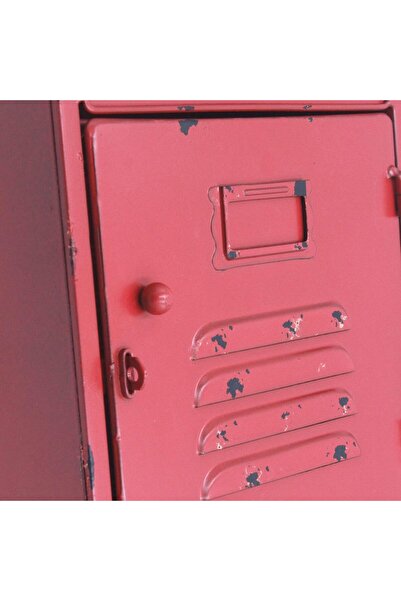 Generic Funerom Vintage Wall Mounted Metal Mailbox with Lock & 2 Keys, 9 x 5.5 x 14.6 in, Red