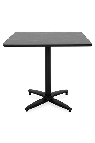 Maison Mex Masã grădină/terasă, CLEO, L.80 l.80 H.72 cm, negru/gri