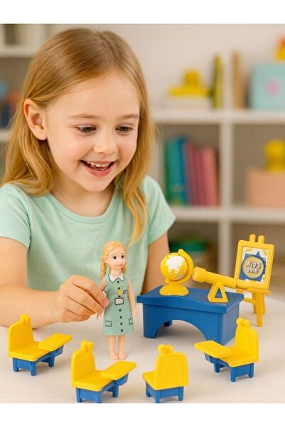 NUNU Little Teachers - Elly's School Set - Mini School Play Set - Have Fun, Learn, Teach!