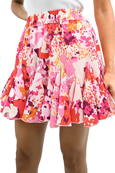 Welike Crepe poplin skirt with airy ruffles