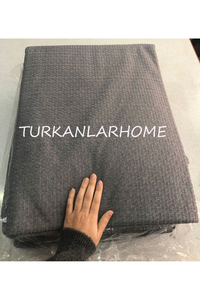 turkanlarhome Soft Texture Non-Slip Based Textured Sofa Cover Dark Gray (200X 170 cm)