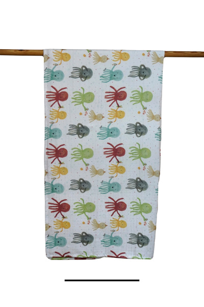 Mimiko غطاء موسلين 4 طبقات 100% قطن عضوي فائق النعومة وقابل للتنفس للأطفال وا...