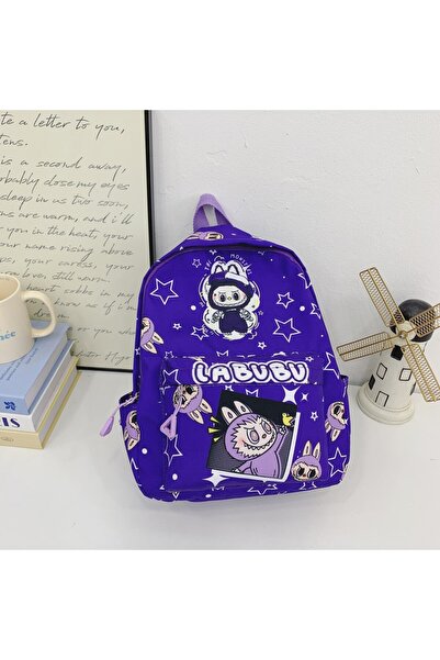 NO BRAND حقيبة ظهر لابوبو للأطفال، سعة كبيرة، 25×9×32 سم، أرجواني