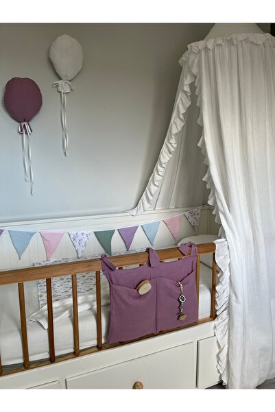 Hubb Crib Organizer Muslin Cotton Fabric Fiber Filled