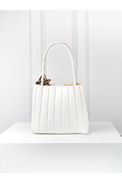 Rivina Elite Women's Pleated Makeup Bag Scarf Gift Hand and Shoulder Bag