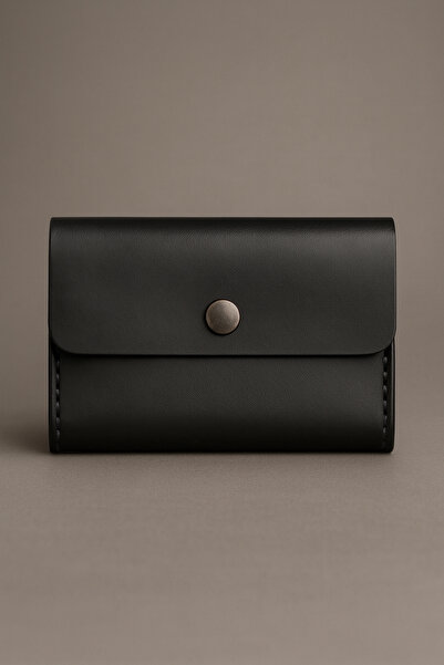 Colermi Genuine Leather Card Holder – Handmade Minimalist Clamshell Wallet | Business Card Holder with a Capacity of 10-12 Cards