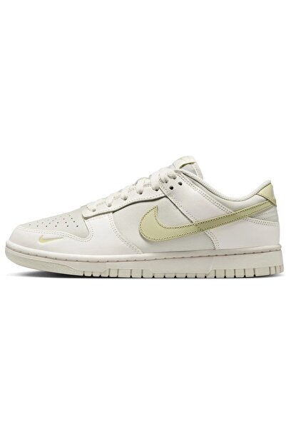 Nike Dunk Low Womens Leather Sneaker Hakiki Deri Kadın Günlük Spor Ayakkabı Krem