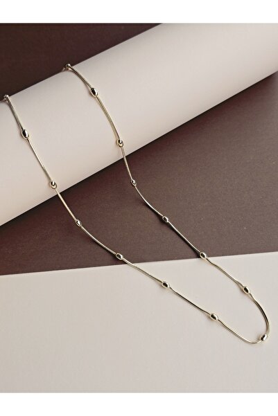 XUPING JEWELRY Xuping 14K Altın Renginde Badem Kolye 60 cm