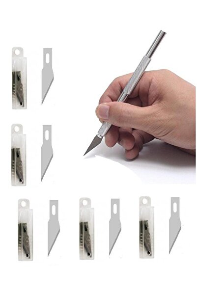 DESİGN 25 Yedekli Metal Kretuar Bistürü Seti