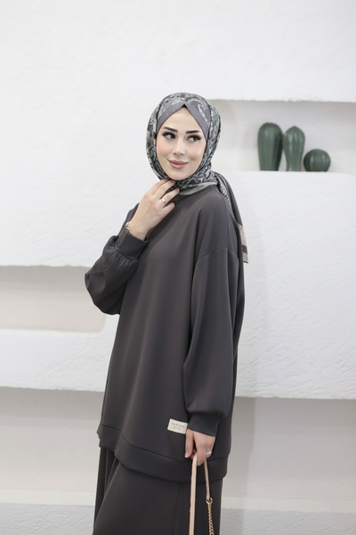 Suede Style 5722 - 2 Thread Oversize Comfortable-Chic-Loose Women's Set