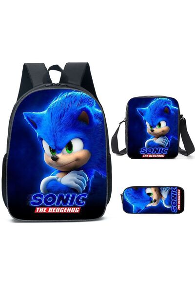 NO BRAND حقيبة ظهر كرتونية للطلاب، مجموعة من 3 قطع، 29×13×44 سم، B711-32