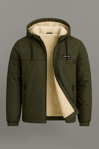 BOYS MANS Men's Winter Jacket Coat Fur Jacket Coat