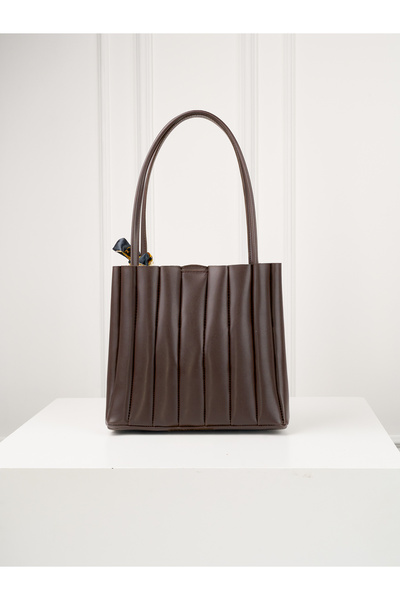 Rivina Elite Women's Pleated Makeup Bag Scarf Gift Hand and Shoulder Bag