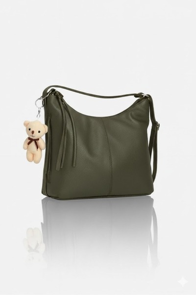 AVCA Women's Faux Leather Adjustable Shoulder Strap Teddy Bear Shoulder Bag T...