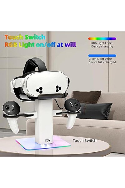 Saharaz Charging Stand, Vertical Charging Stand, VR Controller Bracket (White)