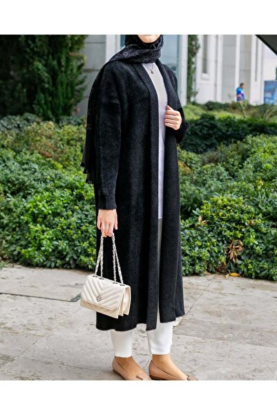 AVSARWEAR Cardigan lung pentru femei, cu textura moale, cu guler șal