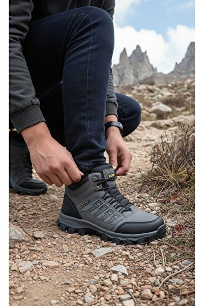 Shubuu Men's Zippered Lace-Up Winter Orthopedic Boots with Fur Inside